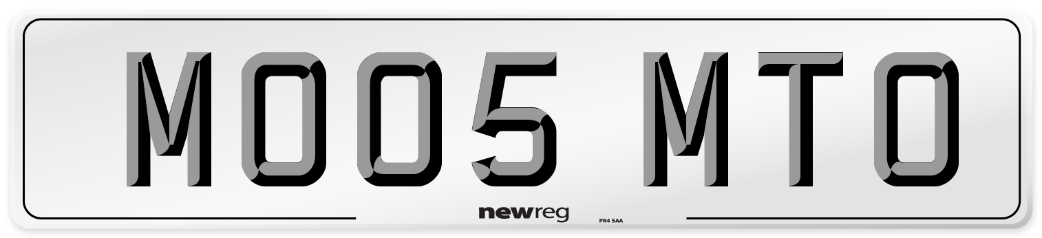 MO05 MTO Number Plate from New Reg